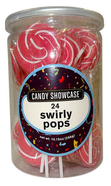 Candy Showcase Single Swirly Pop - Pink