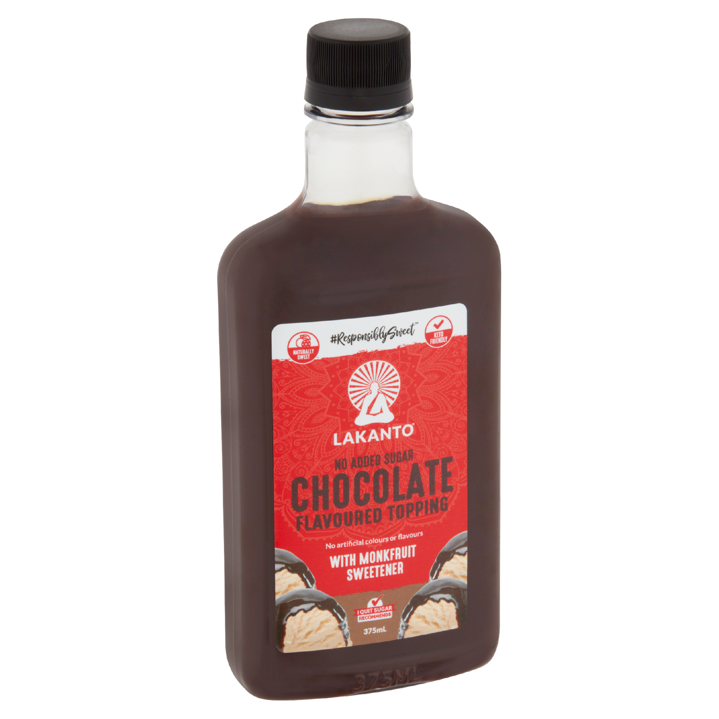 Lakanto Chocolate Flavoured Topping with Monkfruit Sweetener 375ml