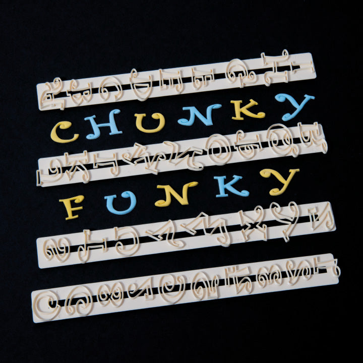 FMM Chunky Funky Alphabet and Number Cutter Set - 4cm Upper Case.