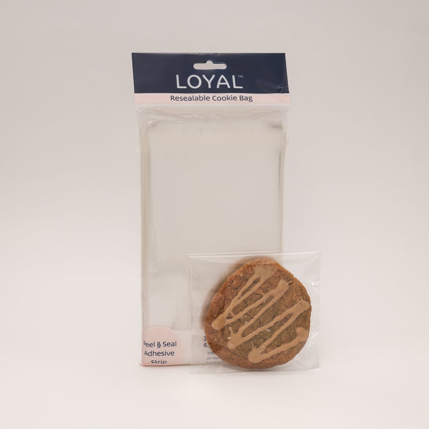 Loyal 100PK Resealable Cookie Bag - 90x130mm (3.5x5in).