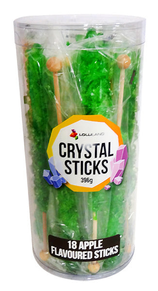 Crystal Stick Rock Candy Single - Green - Apple