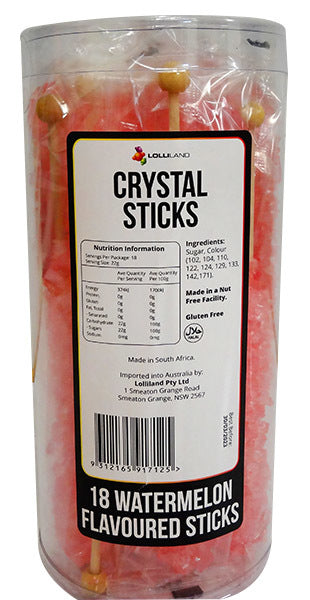 Crystal Stick Rock Candy Single - Hot Pink - Cherry