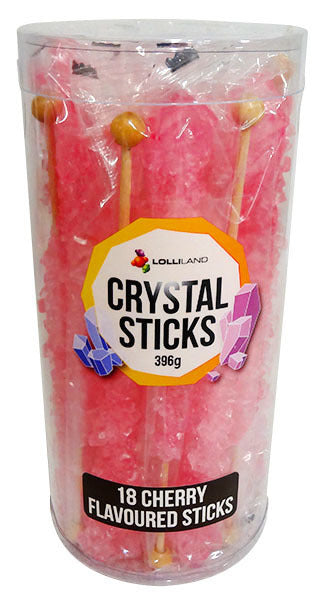 Crystal Stick Rock Candy Single - Hot Pink - Cherry