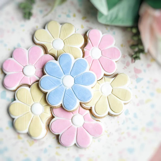 Custom Cookie Cutters - Daisy Chain Platter Cutter and Debosser Set - Bikkie Smalls.