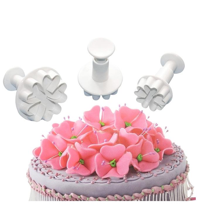 3PC Heart Flower Plunger Cutter Set