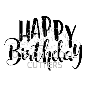 Custom Cookie Cutters Embosser - Happy Birthday