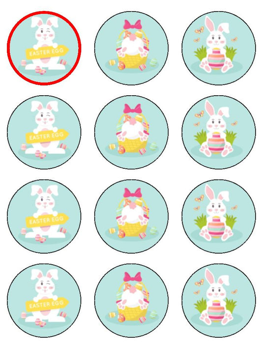 Edible Cupcake Toppers - Easter design 1