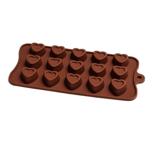 Silicone Chocolate Mould - Embossed Heart.