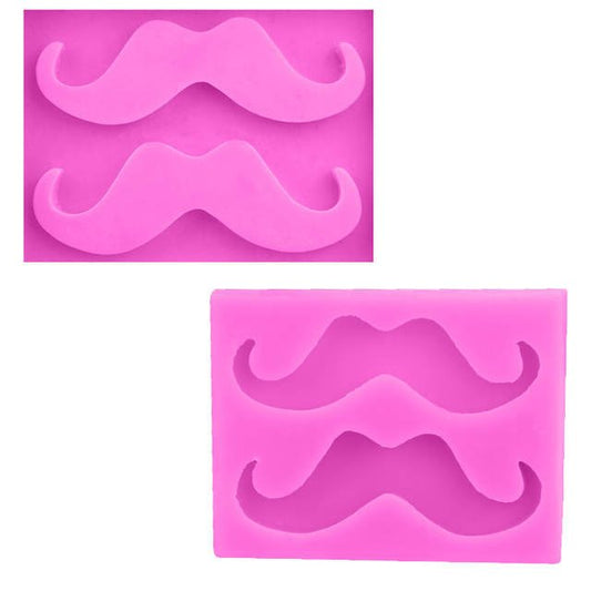 Silicone Mould - Double Moustache - S114.