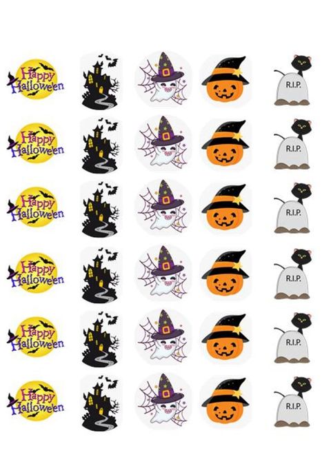 Edible Cupcake Toppers - Halloween V3