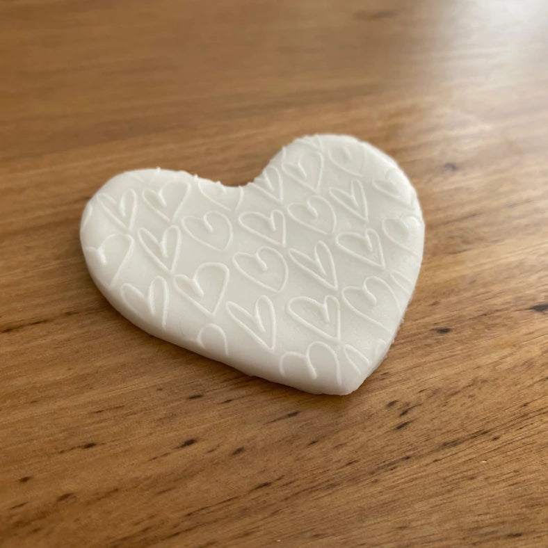 Cookie Cutter Store - Heart Pattern Raised Stamp *Last One*