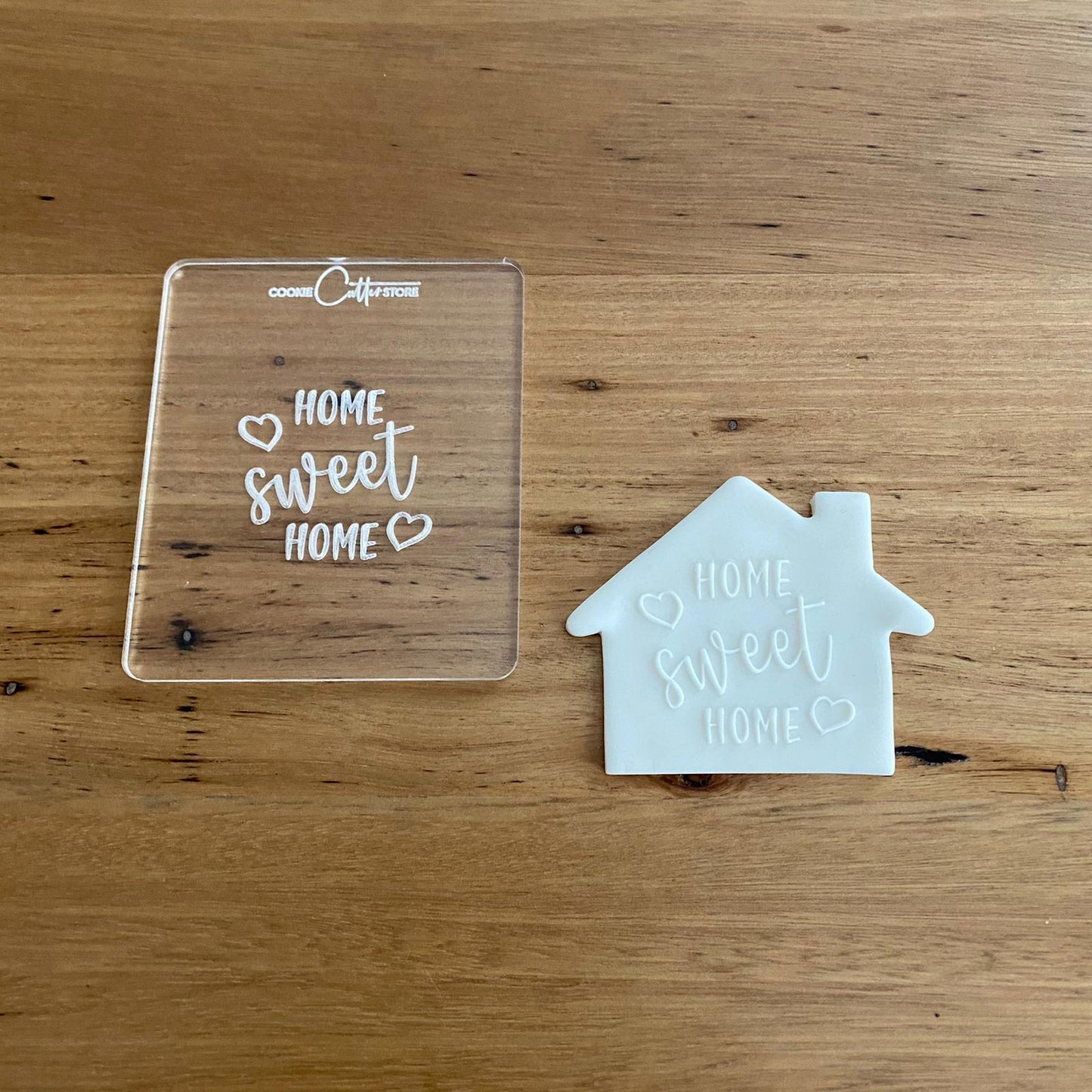 Cookie Cutter Store - Home Sweet Home Cutter and Deboss Raised Stamp *Last One*