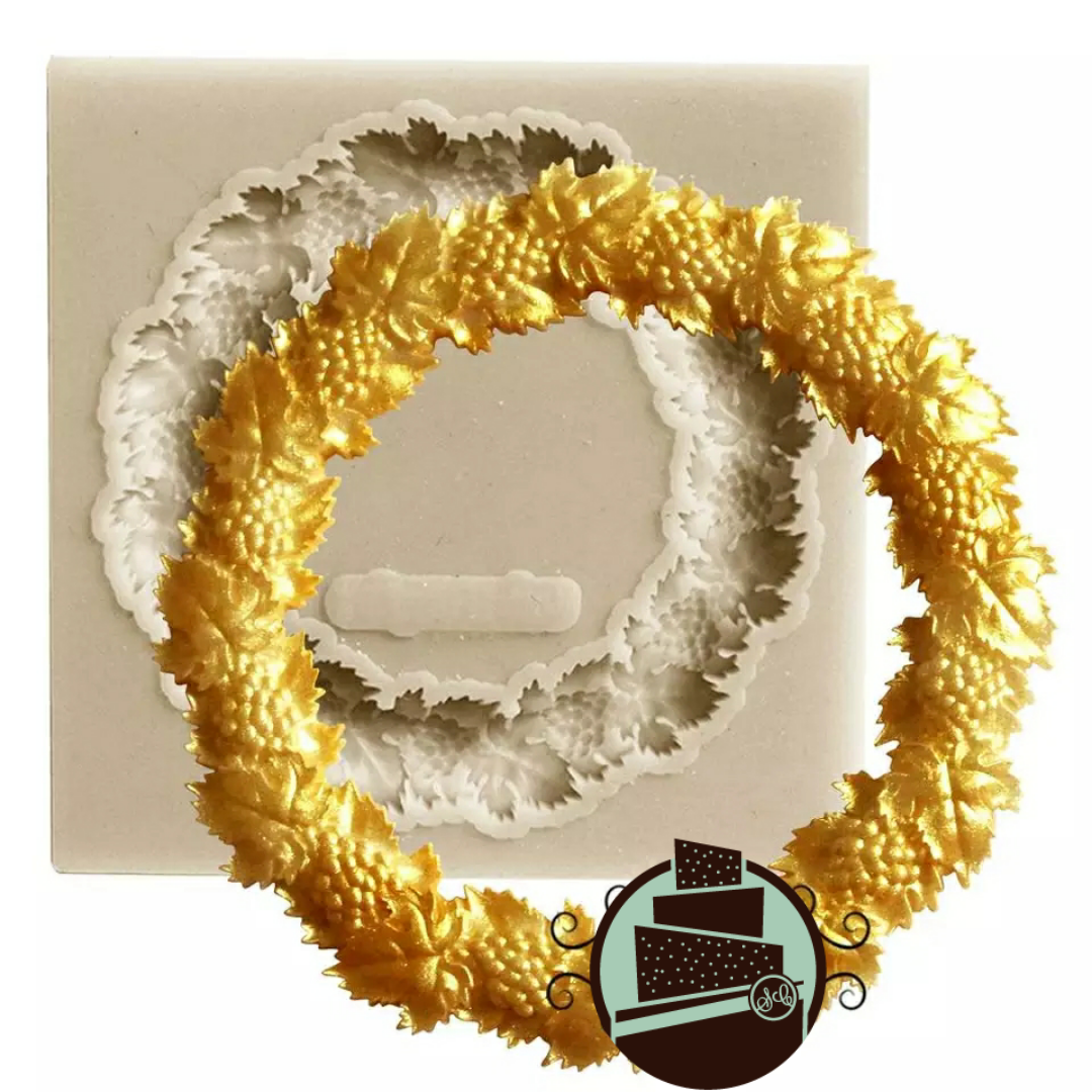 Silicone Mould - Wreath / Leaf Border - S199.