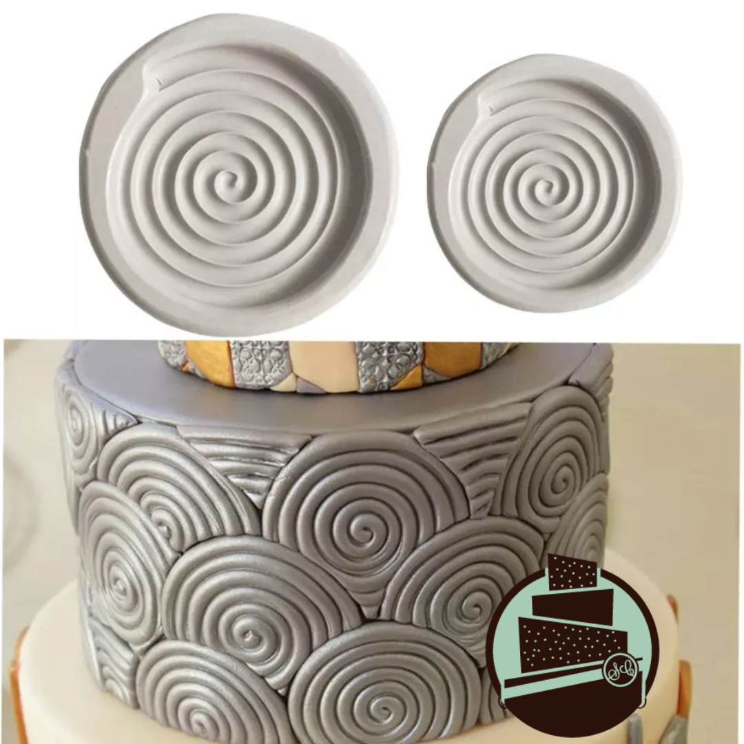 Silicone Mould - 2PC Swirl Texture - S430