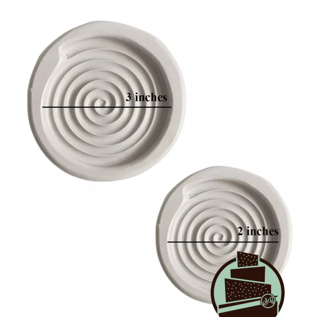 Silicone Mould - 2PC Swirl Texture - S430