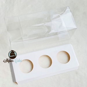 3 Hole Clear Cupcake Box