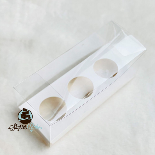 3 Hole Clear Cupcake Box