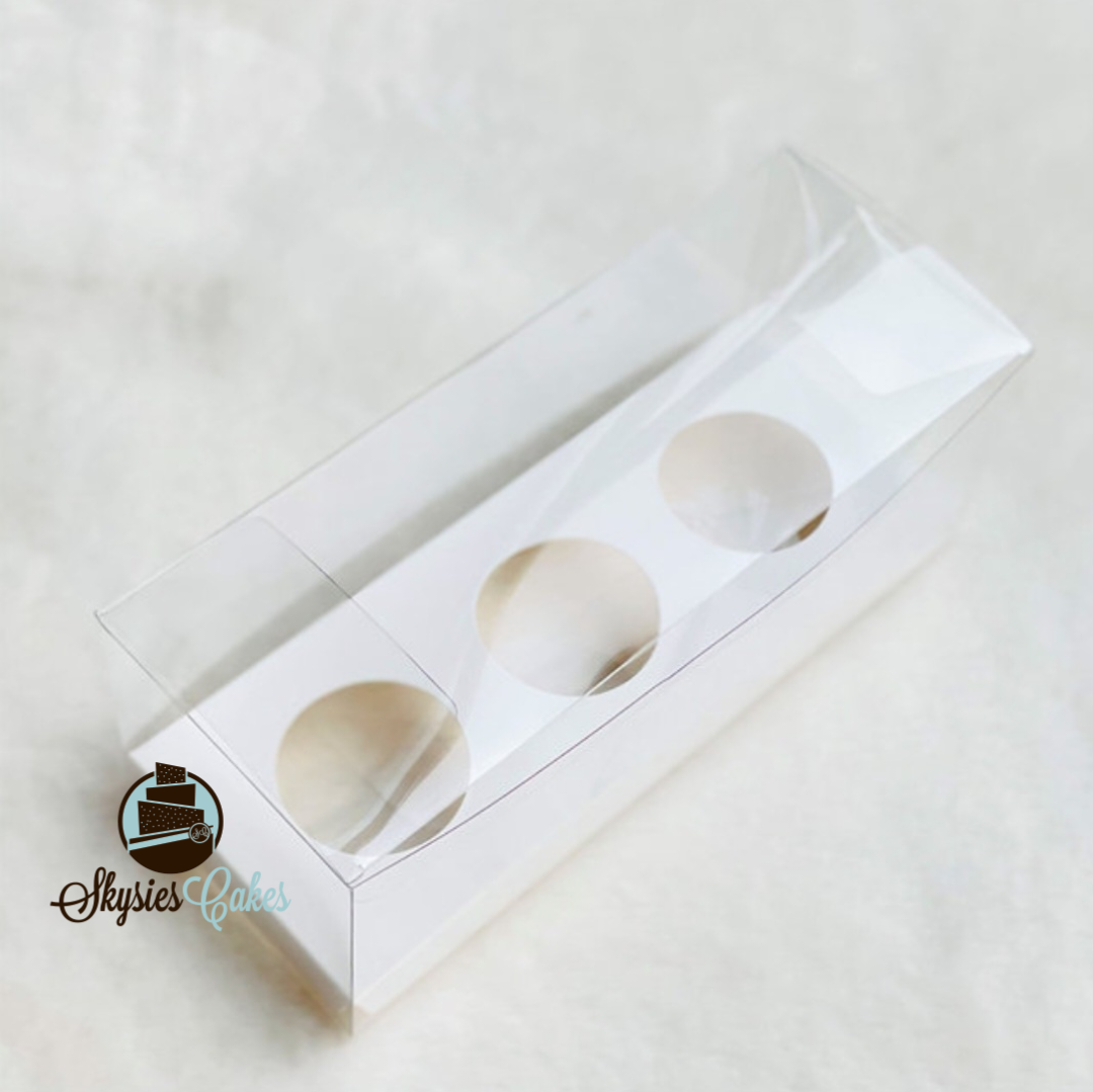 3 Hole Clear Cupcake Box