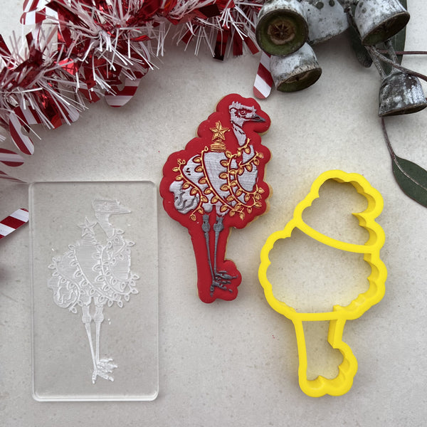 Custom Cookie Cutters - Christmas Emu.