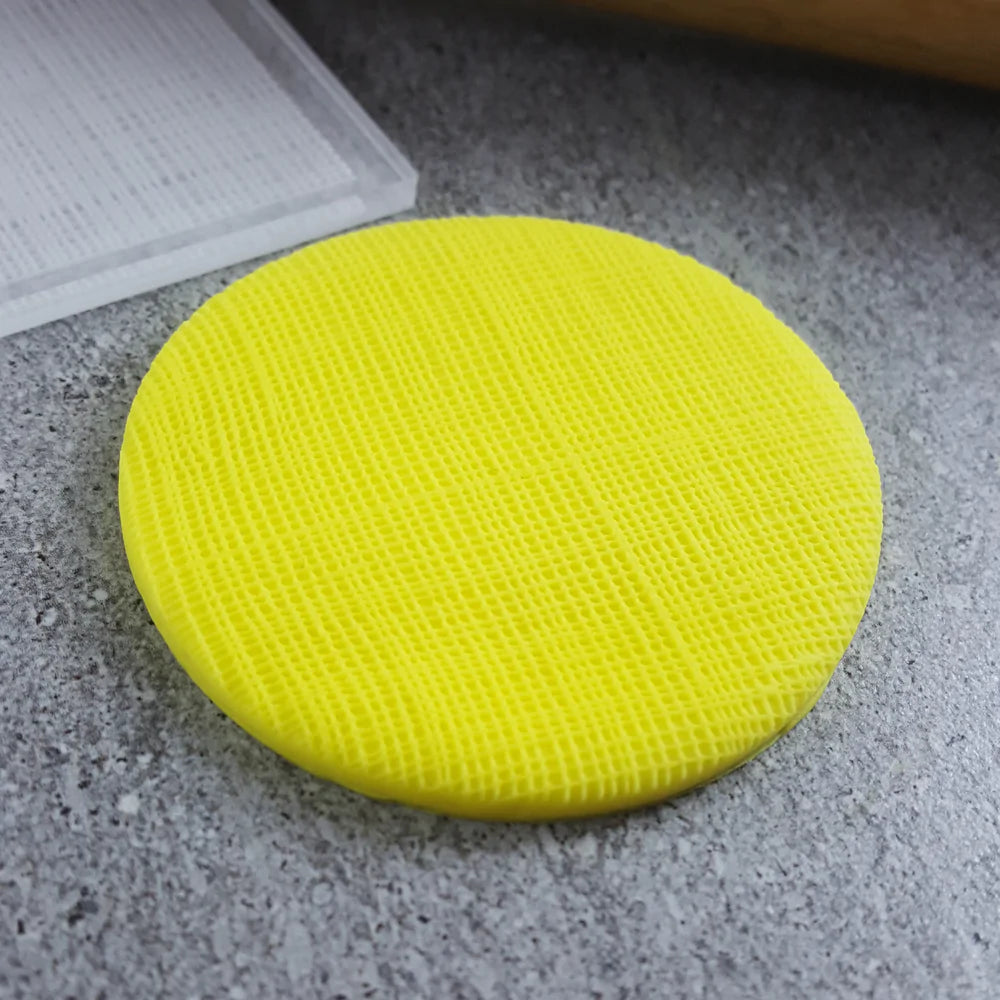 Custom Cookie Cutters - Linen Pattern Plate.