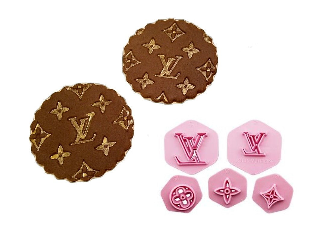 5PC Louis Vuitton Cutter and Embosser Stamp Set