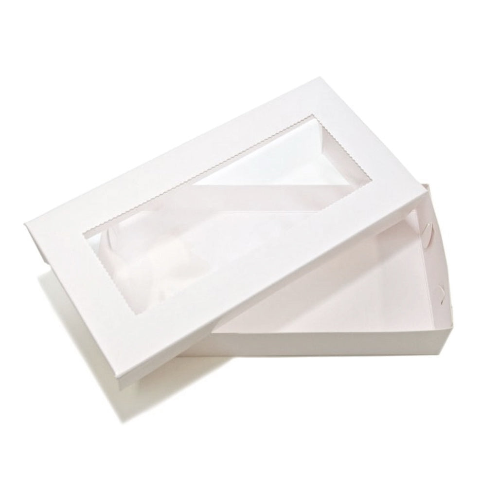 Loyal White Biscuit Box - 9" (22.5cm) x 4.5" (11.5cm) x 1.5" (4cm)