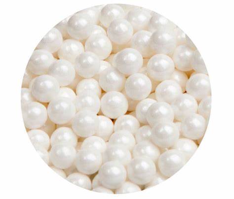 100g 10mm Cachous - Pearl White