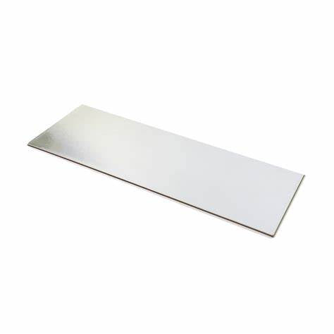 Silver Card Rectangle board - 125mm x 375mm