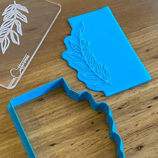 Cookie Cutter Store - Floral Edge Cutter & Deboss Raised Stamp *Last Ones*