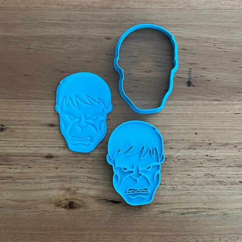 Cookie Cutter Store - Hulk Face Cookie Cutter & Emboss Stamp *Last One*