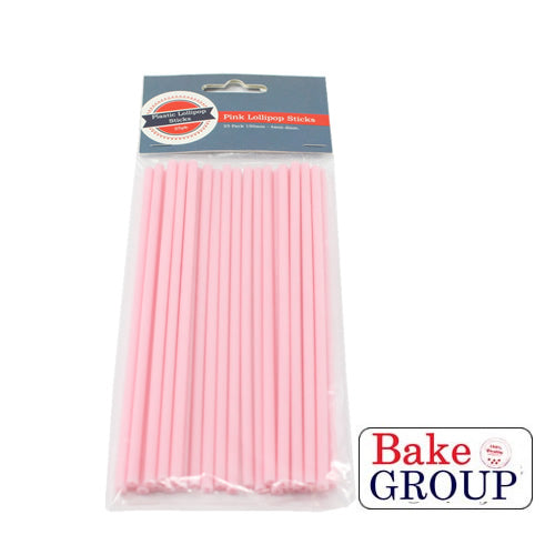 25pk Lollipop Sticks- Pink