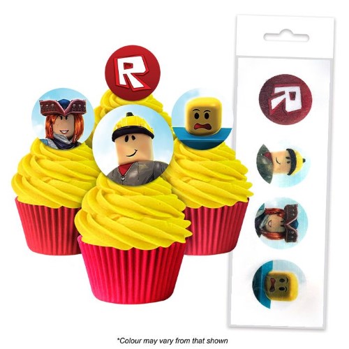 16 Edible Wafer Cupcake  - Roblox