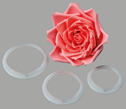 FMM Large Rose Petal Cutter - Set of 3.