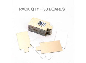 Rectangle Slip Board - 95 x 55 x 1mm (50pk) - Gold