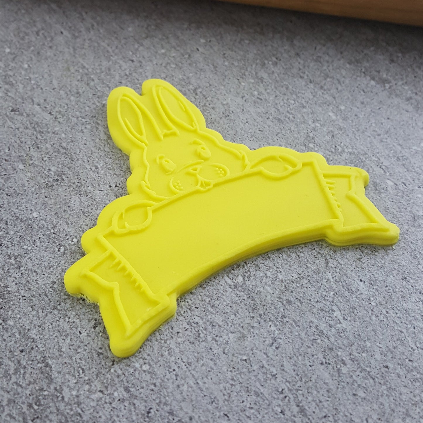 Custom cookie cutter Bunny Plaque Debosser and Cutter Set.