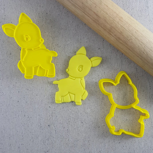 Custom Cookie Cutters Deer Cutter and Embosser Set.