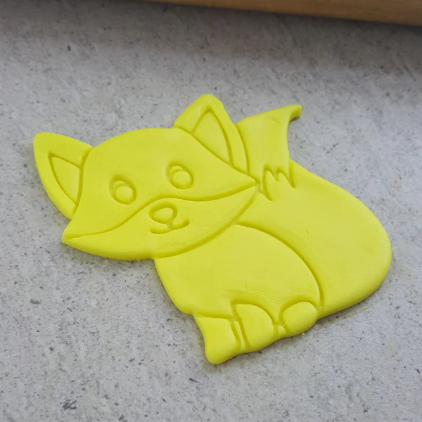 Custom Cookie Cutters Fox Cutter and Embosser Set.