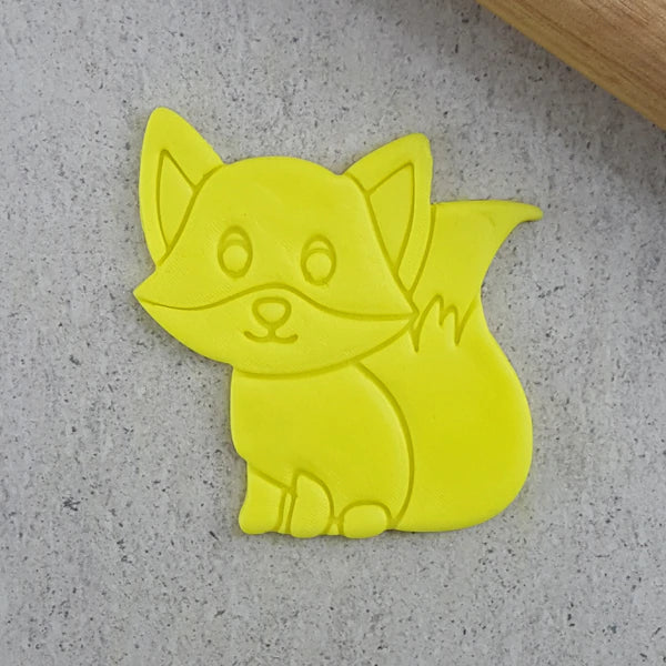 Custom Cookie Cutters Fox Cutter and Embosser Set.
