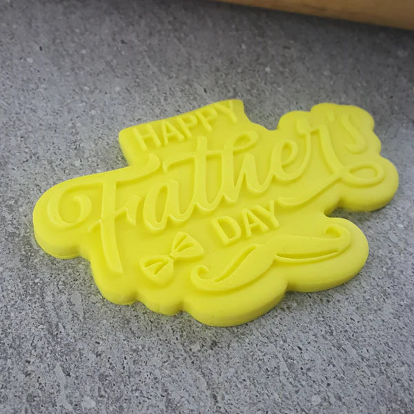 Custom Cookie Cutters - Happy Father's Day Cutter and Debosser.