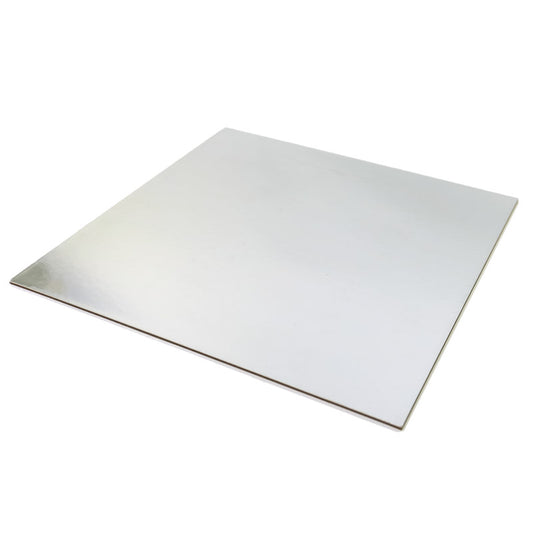 Mondo 10 inch (25cm) Square 3mm Card Cake Board - Silver