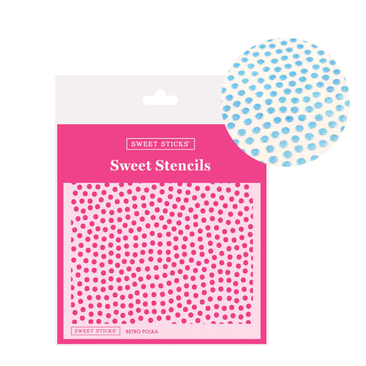 Sweet Sticks Stencil - Retro Polka