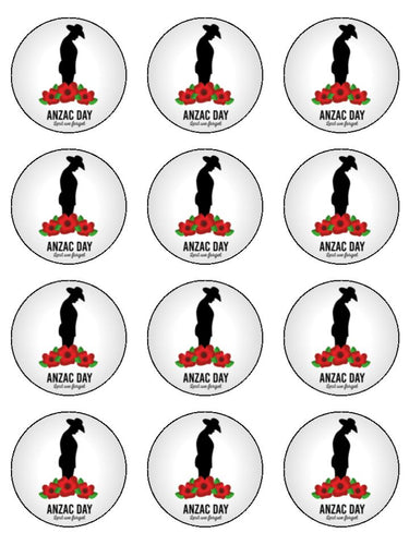 Edible Cupcake Toppers - Anzac Day Soldier
