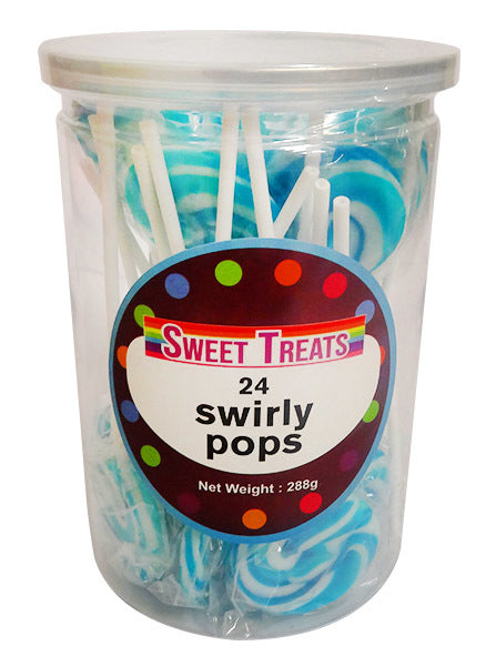 Sweet Treats Single Swirl Pop - Blue