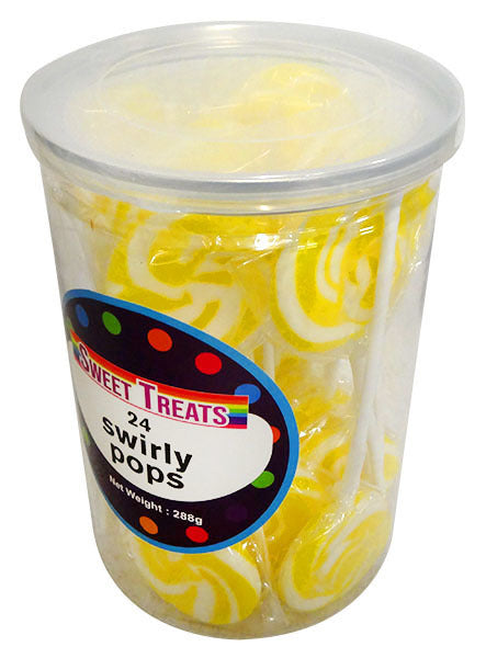 Sweet Treats Single Swirly Pop - Yellow