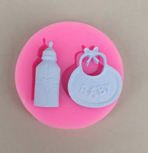 Silicone Mould - Baby Bib and Bottle - S68