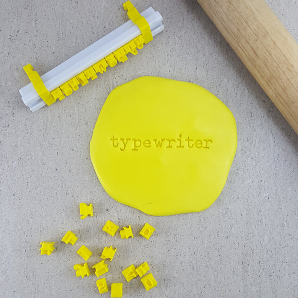 Custom Cookie Cutters - Typewriter Letter Stamps - Lowercase Only.