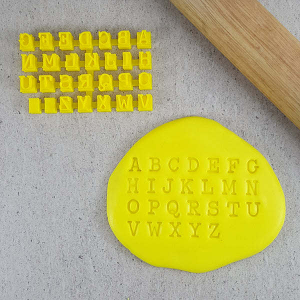 Custom Cookie Cutters - Typewriter Letter Stamps - Lowercase Only.