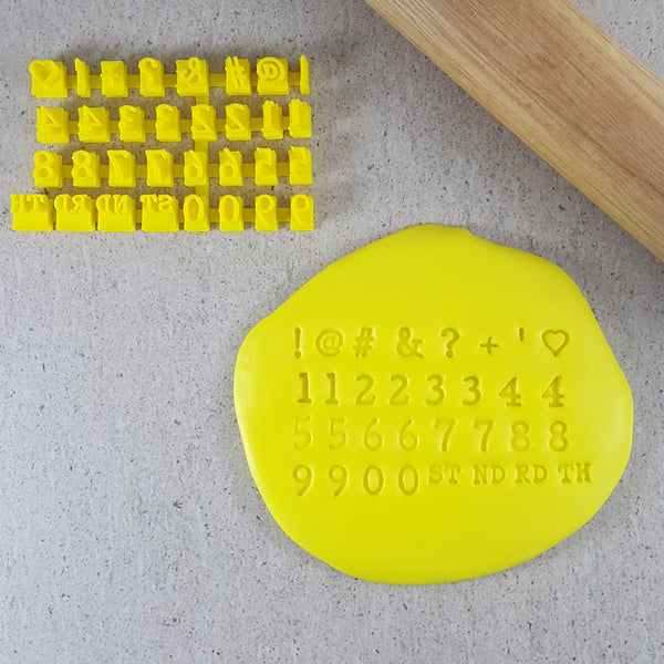 Custom Cookie Cutters - Typewriter Letter Stamps - Lowercase Only.