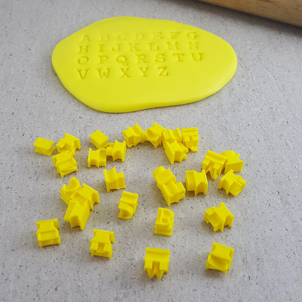 Custom Cookie Cutters - Typewriter Letter Stamps - Lowercase Only.