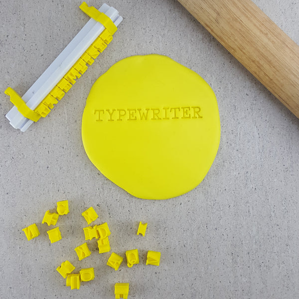 Custom Cookie Cutters - Typewriter Letter Stamps - Lowercase Only.